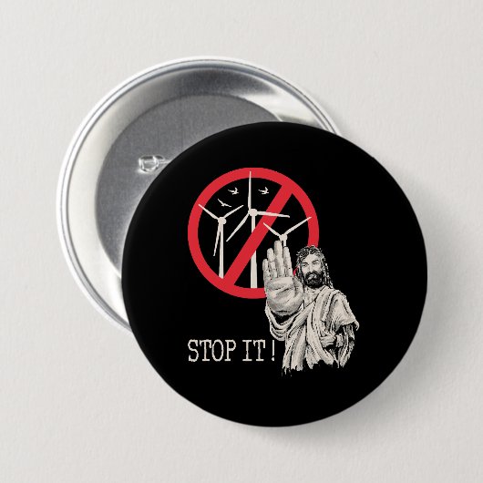 Jesus wäre gegen den Power des Windes Button (Vorne & Hinten)