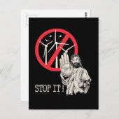 Jesus wäre gegen den Power des Windes Postkarte (Vorne/Hinten)