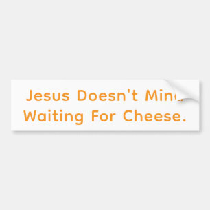 Jesus wartet auf Käse Hankamer Artjunkhaus Comic Autoaufkleber