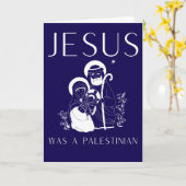 Jesus Was A Palestinian Christmas Card Christian Karte (Gelbe Blume)