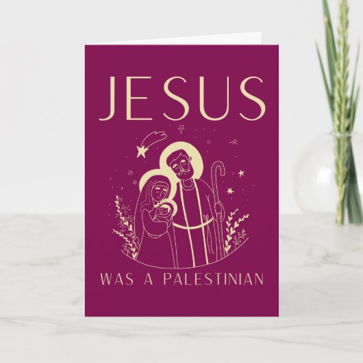 Jesus Was A Palestinian Christmas Card Christian Karte (Vorderseite)