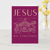 Jesus Was A Palestinian Christmas Card Christian Karte (Gelbe Blume)
