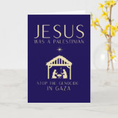 Jesus Was A Palestinian Christmas Custom Message Karte (Gelbe Blume)