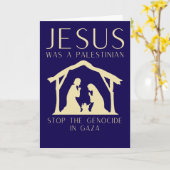 Jesus Was A Palestinian Christmas Gaza Karte (Gelbe Blume)