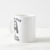Jesus Was A Power Bottom Funny Pride Christmas Gag Kaffeetasse (Vorderseite Links)