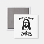 Jesus Was A Power Bottom Funny Pride Christmas Gag Magnet (Vorderseite/Rückseite)