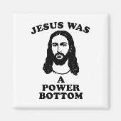 Jesus Was A Power Bottom Funny Pride Christmas Gag Magnet (Vorne)