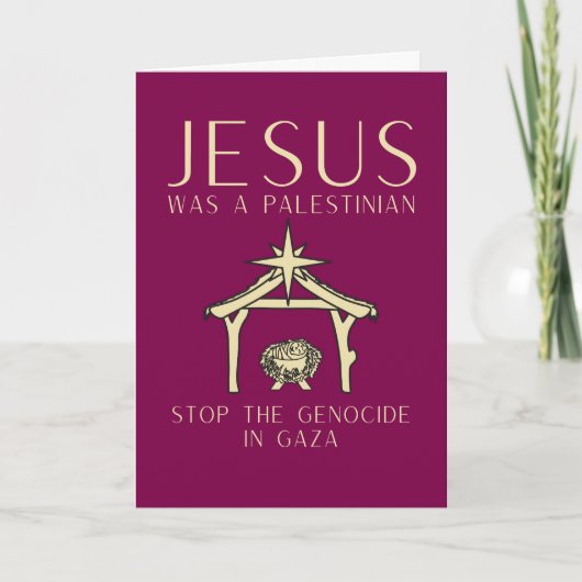 Jesus Was Palestinian Christmas Gaza Human Rights Karte (Vorderseite)