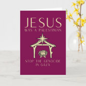 Jesus Was Palestinian Christmas Gaza Human Rights Karte (Gelbe Blume)