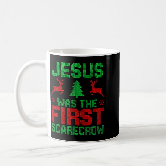 Jesus Was The First-ecrow Reindeer Ugly Sweater Xm Kaffeetasse (Links)