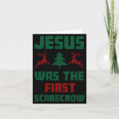 Jesus Was The First Ecrow Ugly Sweater Style  Karte (Vorderseite)