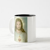 Jesus, WAS WÜRDE JESUS TUN? Zweifarbige Tasse (Vorderseite Links)