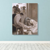 Jesus wäscht die Füße seiner Jünger (Edelfelt) Leinwanddruck (Insitu (Holzboden))