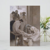 Jesus wäscht die Füße seiner Jünger Karte (Stehend Vorderseite)