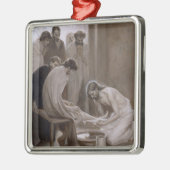 Jesus wäscht die Füße seiner Jünger Ornament Aus Metall (Links)