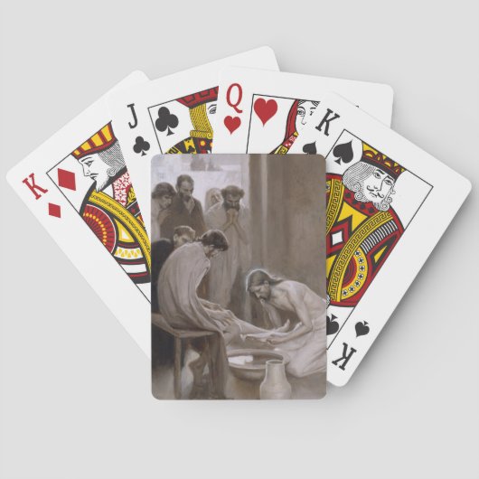 Jesus wäscht die Füße seiner Jünger Spielkarten (Rückseite)