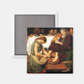 Jesus wäscht die Jünger Füße Magnet (Vorderseite/Rückseite)