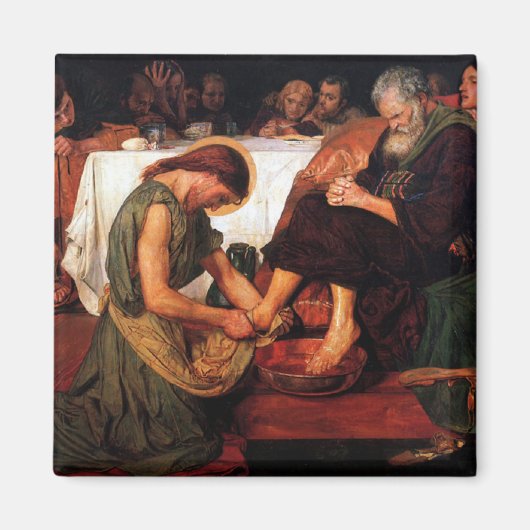 Jesus wascht Peter's Fülle Magnet (Vorne)