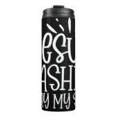 Jesus Washed Away My Sins Thermosbecher (Vorderseite)