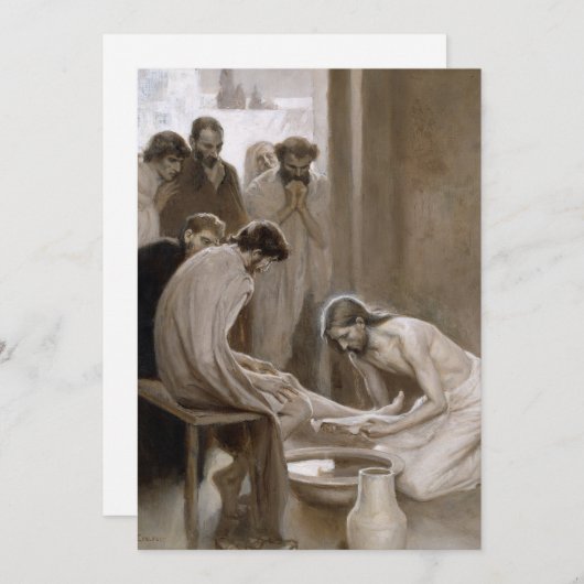 Jesus Washing Jünger's Feet | Albert Edelfelt (Vorne/Hinten)