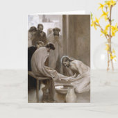 Jesus Washing Jünger's Feet | Albert Edelfelt Karte (Gelbe Blume)