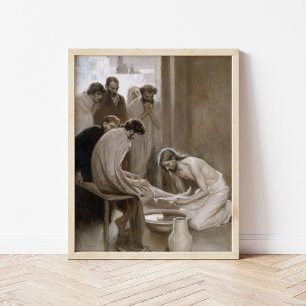 Jesus Washing Jünger's Feet Albert Edelfelt Poster