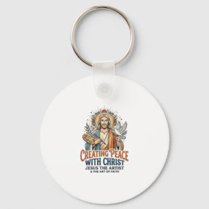 Jesus-Wasserfarbe-Hobby-T-Shirt Inspirierend Glaub Schlüsselanhänger
