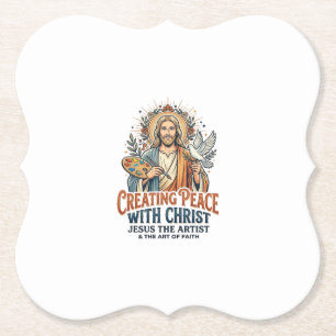 Jesus-Wasserfarbe-Hobby-T-Shirt Inspirierend Glaub Untersetzer