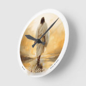 Jesus Watch, Bible, Wall Clock, Christianity Runde Wanduhr (Winkel)