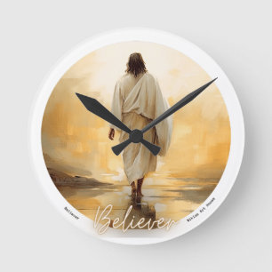 Jesus Watch, Bible, Wall Clock, Christianity Runde Wanduhr