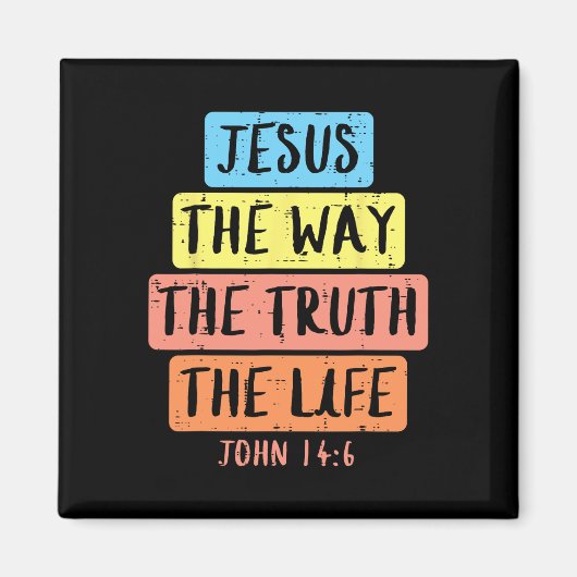 Jesus Way Wahrheit Leben John 146 Osterreligiöse W Magnet (Vorne)