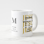 Jesus Waymaker Monogram Christlich Coffee Tasse (Vorderseite Rechts)