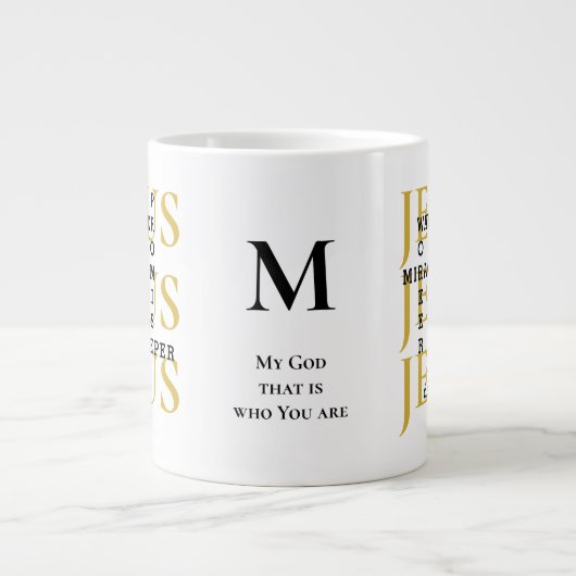 Jesus Waymaker Monogram Christlich Coffee Tasse (Vorderseite)