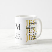Jesus Waymaker Monogram Christlich Kaffeetasse (VorderseiteRechts)