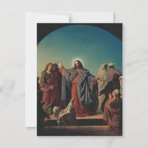 Jesus Wecke Lazarus von Robert Wilhelm Ekman Postkarte