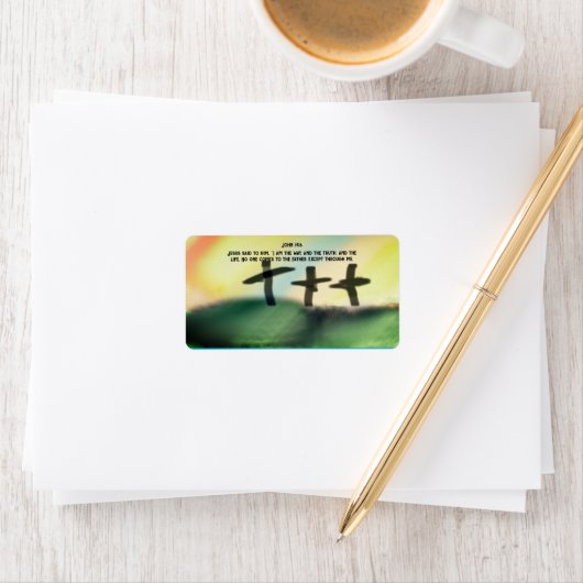 Jesus-Weg Adressaufkleber (Insitu)