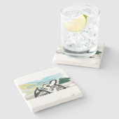 Jesus-Weg Steinuntersetzer (Seitenansicht)