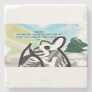 Jesus-Weg Steinuntersetzer