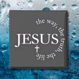 Jesus Weg, Wahrheit, Leben Johannes 14:6 Kreuz Magnet