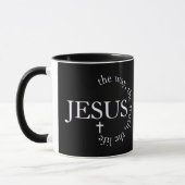 Jesus Weg, Wahrheit, Leben Johannes 14:6 Kreuz Tasse (Links)
