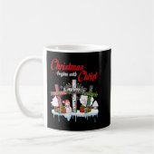 Jesus Weihnachten beginnt mit Christus Snowman Chr Kaffeetasse (Links)