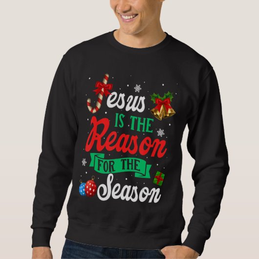 Jesus Weihnachten Jesus kreuzen Christlich X Sweatshirt (Vorderseite)