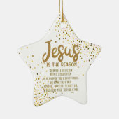 Jesus Weihnachten mit der Isaiah-Schrift Keramik Ornament (Rechts)