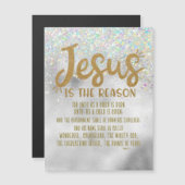 Jesus Weihnachten mit Isaiah Bible Verse Magnetkarte (Vorne/Hinten)