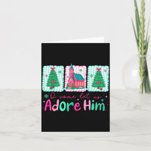 Jesus Weihnachten Xmas Baum Preppy Oh kommt lasst Karte