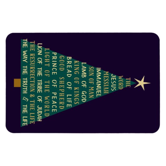 Jesus-Weihnachtsbaum-Namen Magnet (Horizontal)
