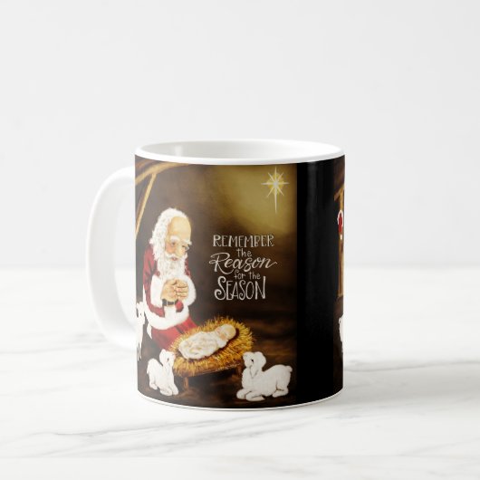 Jesus Weihnachtsfeiertag Kaffeetasse (Vorderseite Links)