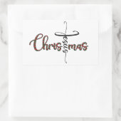 Jesus Weihnachtskleber Rechteckiger Aufkleber (Tasche)