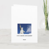 Jesus-Weihnachtsstatue Feiertagskarte (Rückseite)