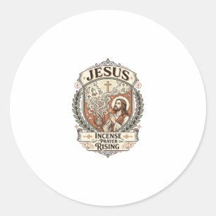 Jesus Weihrauch Gebet Steigend Jesus Weihrauch Geb Runder Aufkleber